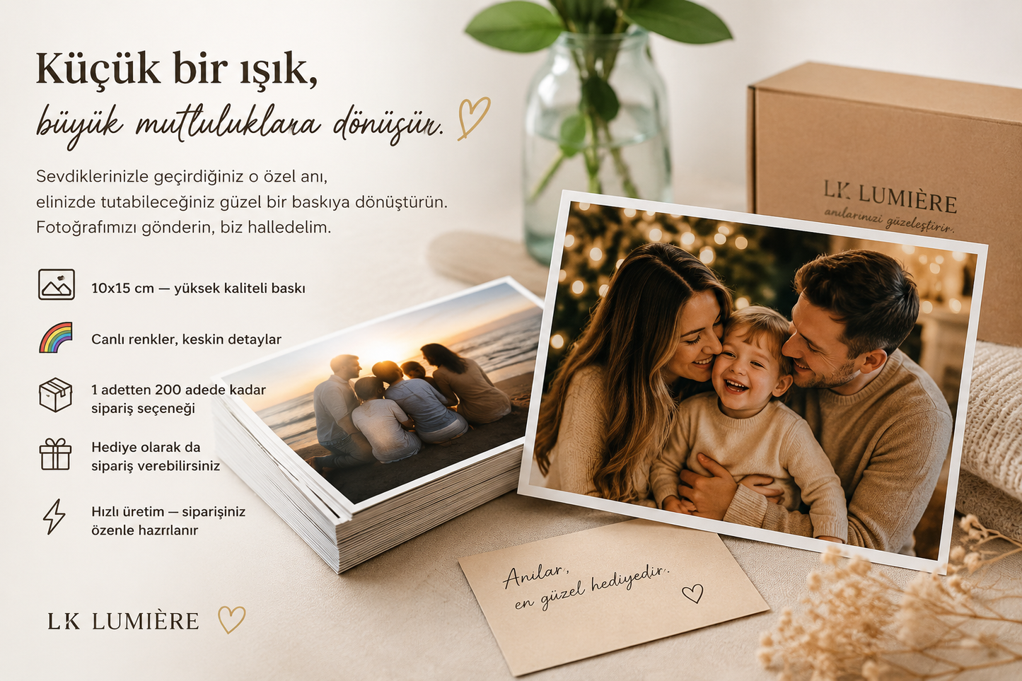 Kenarlıklı Fotoğraf Baskısı 10x15 cm - 100 Adet
