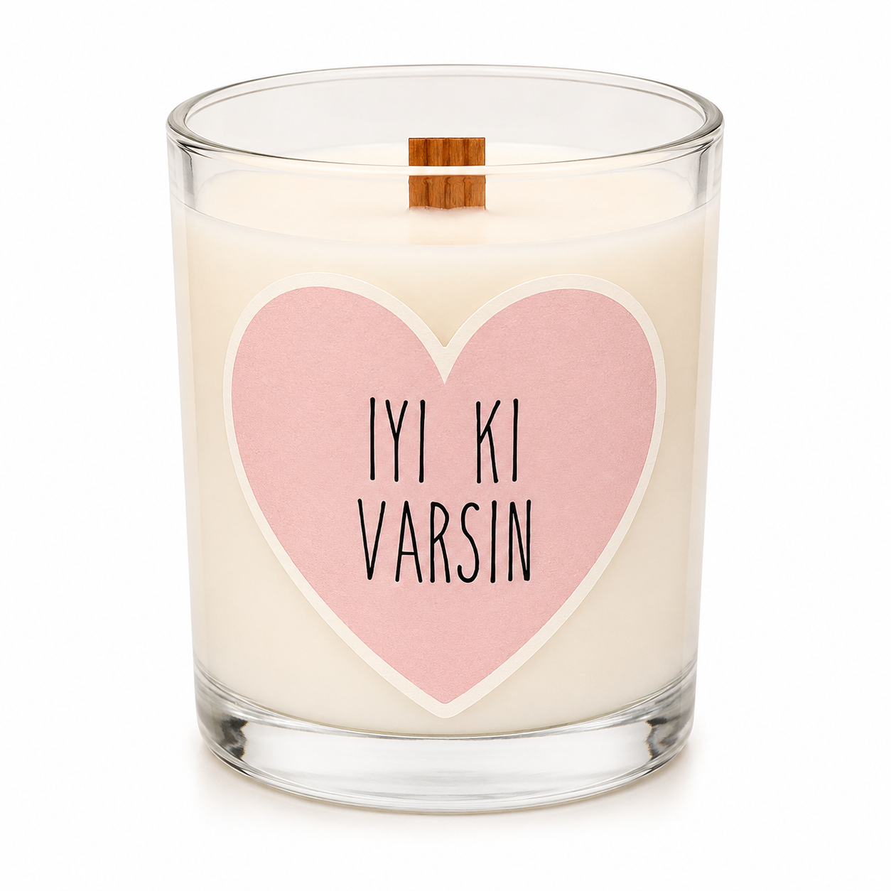 İyi Ki Varsın Kalp Soy Candle - LK Lumière