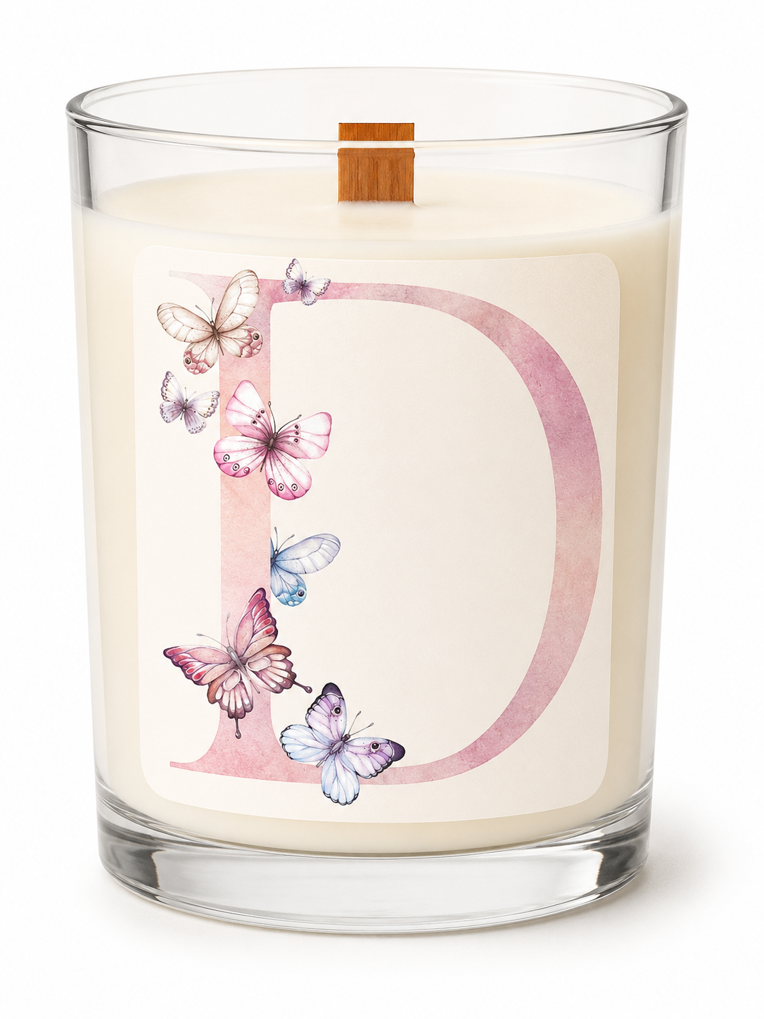 Harfli Çiçekli Kişiye Özel Soy Candle