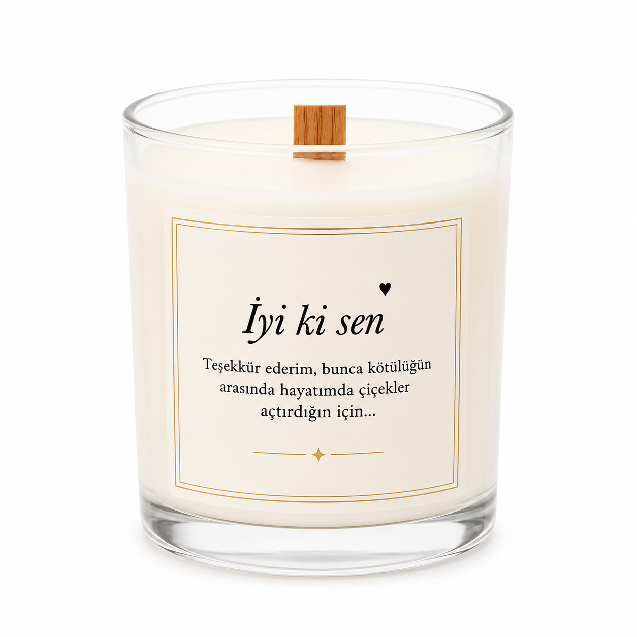 İyi Ki Sen Teşekkür Ederim Soy Candle - LK Lumière