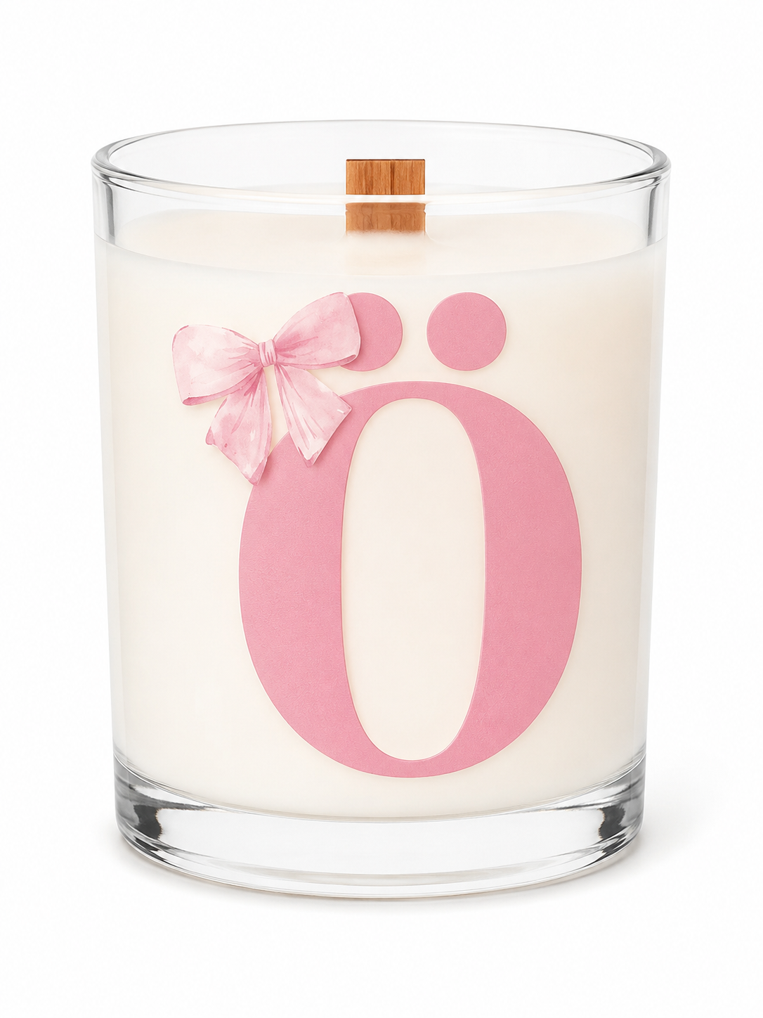 Harfli Çiçekli Kişiye Özel Soy Candle