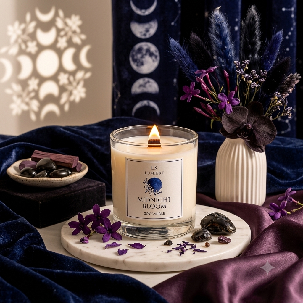 Midnight Bloom Soy Candle - Small